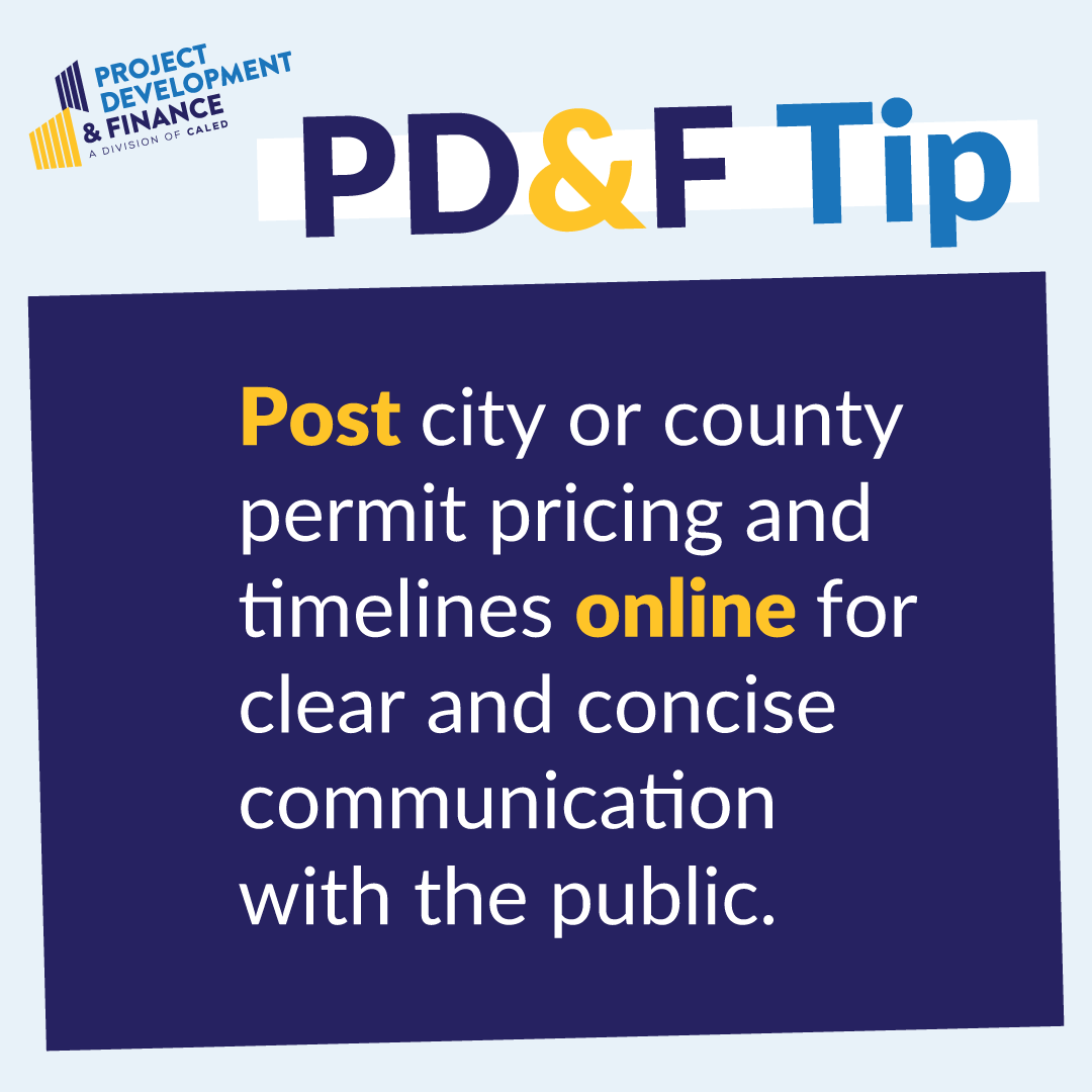 Post city or county permit pricing and timelines online for clear and concise communication with the public.